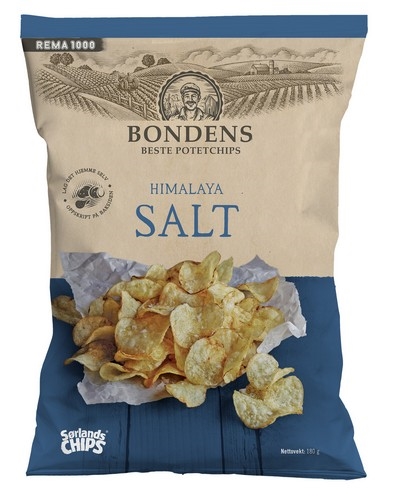 Potetchips himalaysalt 180g