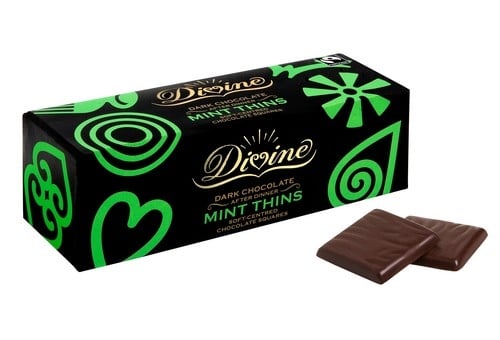 Divine after dinner mint thins fairtrade   200g