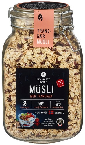Musli av svarthavre med tranebær   1,04kg