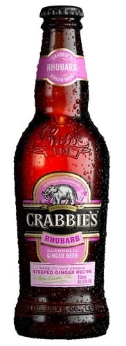 Crabbies rhubarb ginger beer   4%   12x33cl