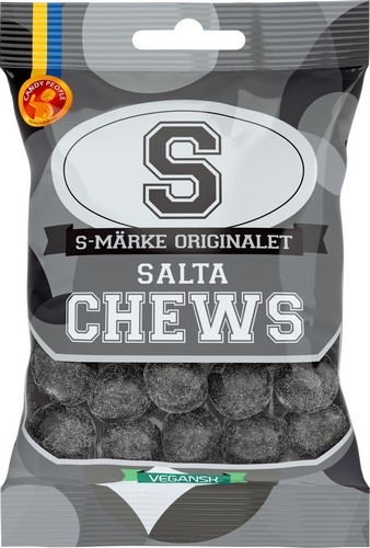 S-märke salte chews salte drasjerte salmiakkuler 70g