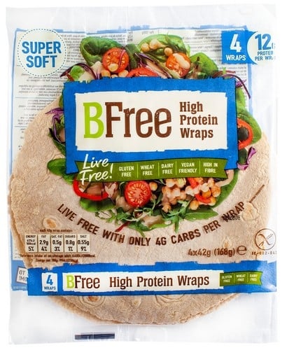 Wraps high protein glutenfri 4pk   168g