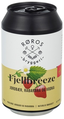 Fjellbreeze rabarbra og jordbær bx   4,2%   24x33cl