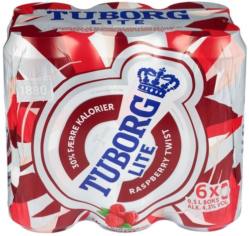 Tuborg lite raspberry twist 4,5%   24x50cl