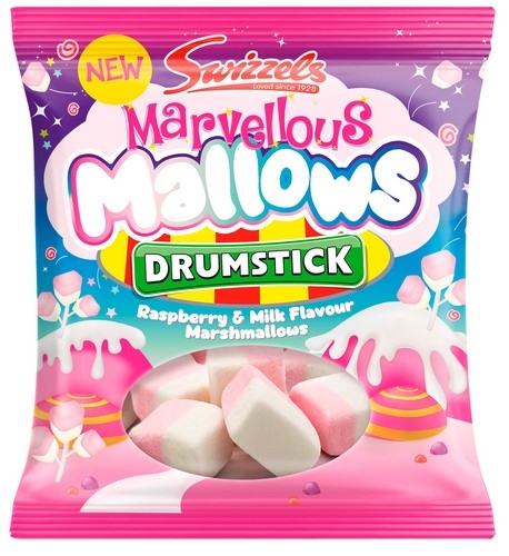 Swizzels marvellous drumstick mallows 125g