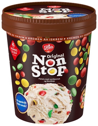 Freia non stop ice cream w/vanilla flavor cup 450ml