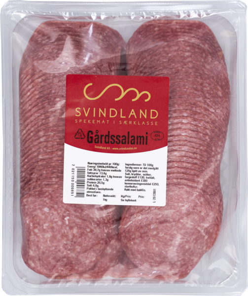 Gårds salami skåret   1kg