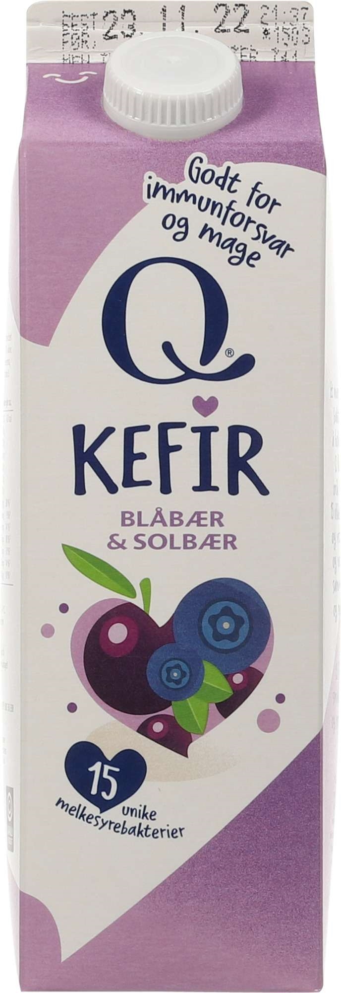 Kefir blåbær & solbær 1l