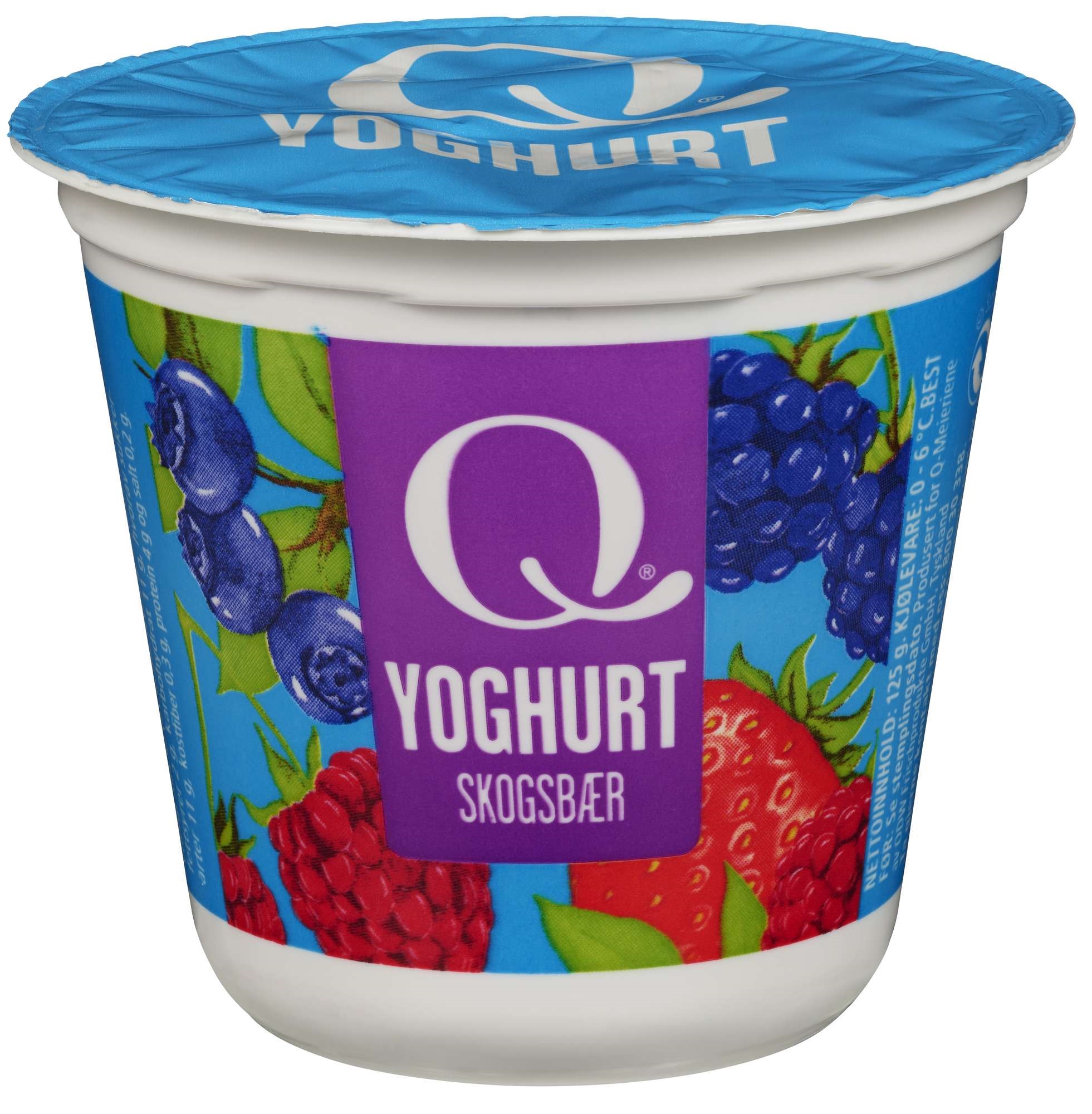 Q yoghurt skogsbær 125g