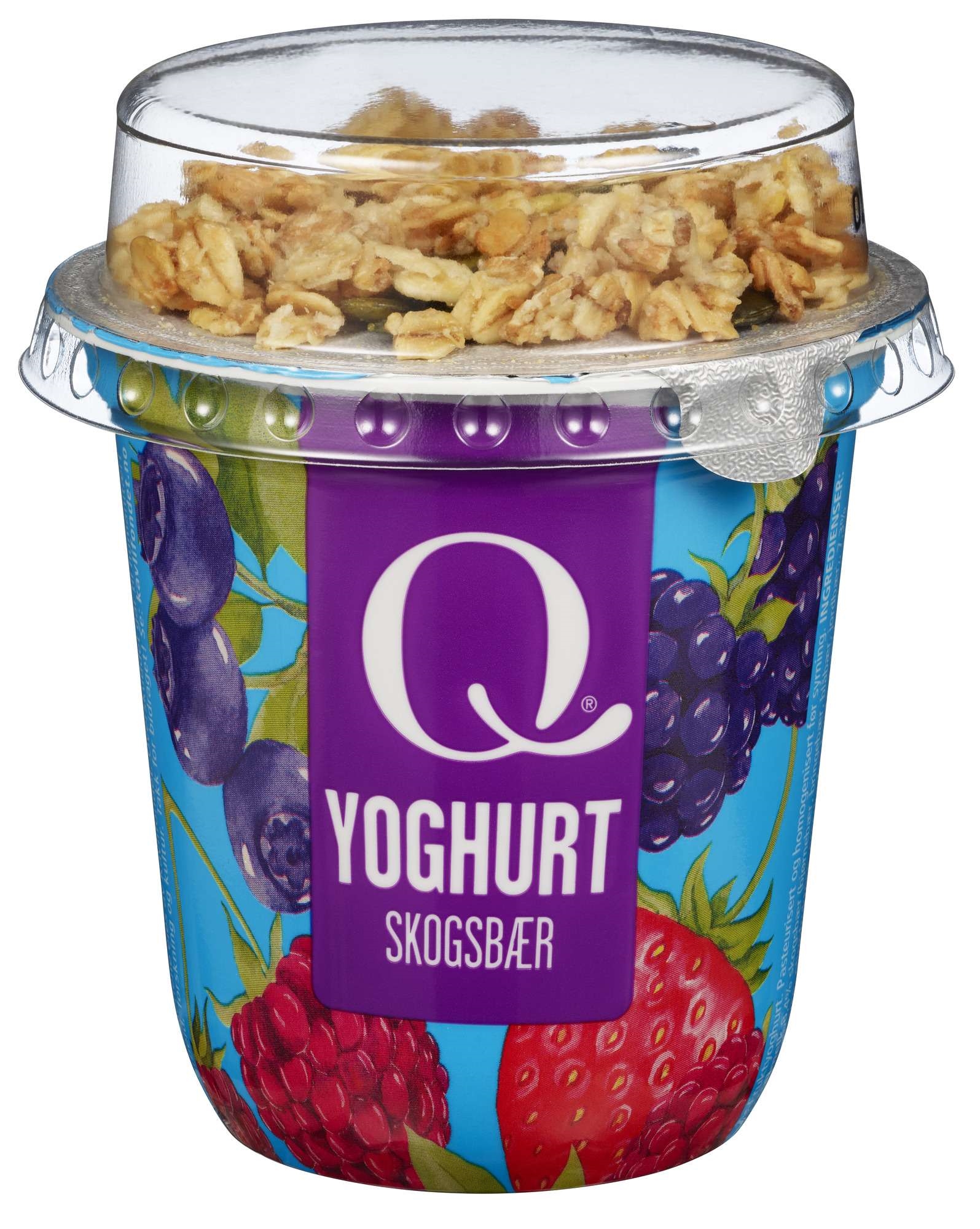 Q yoghurt skogsbær m/müsli 165g
