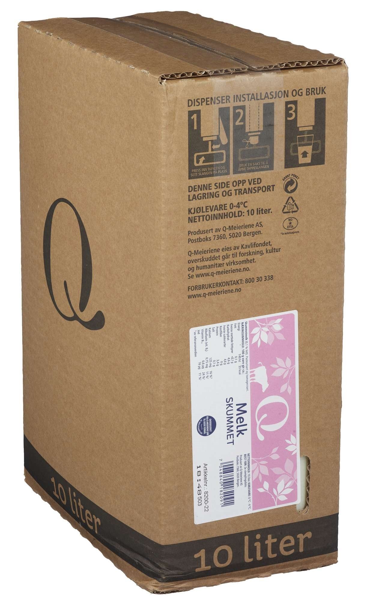 Skummetmelk bib 10l