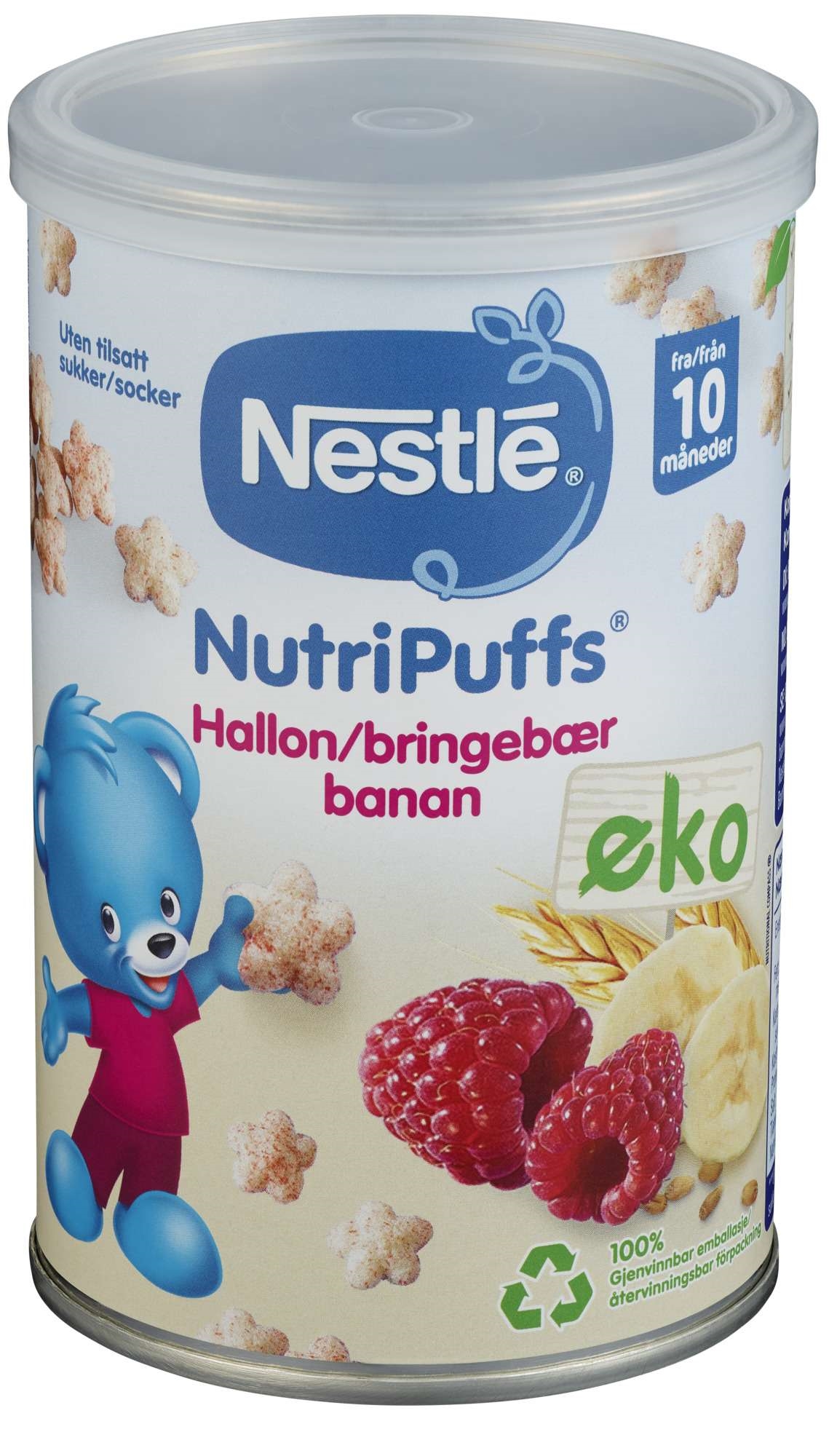 Naturnes nutripuffs bringebær 35g