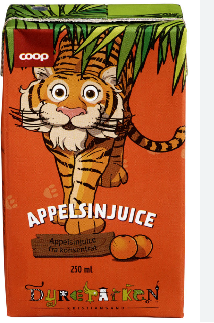 Appelsinjuice singelpk.   0,25l