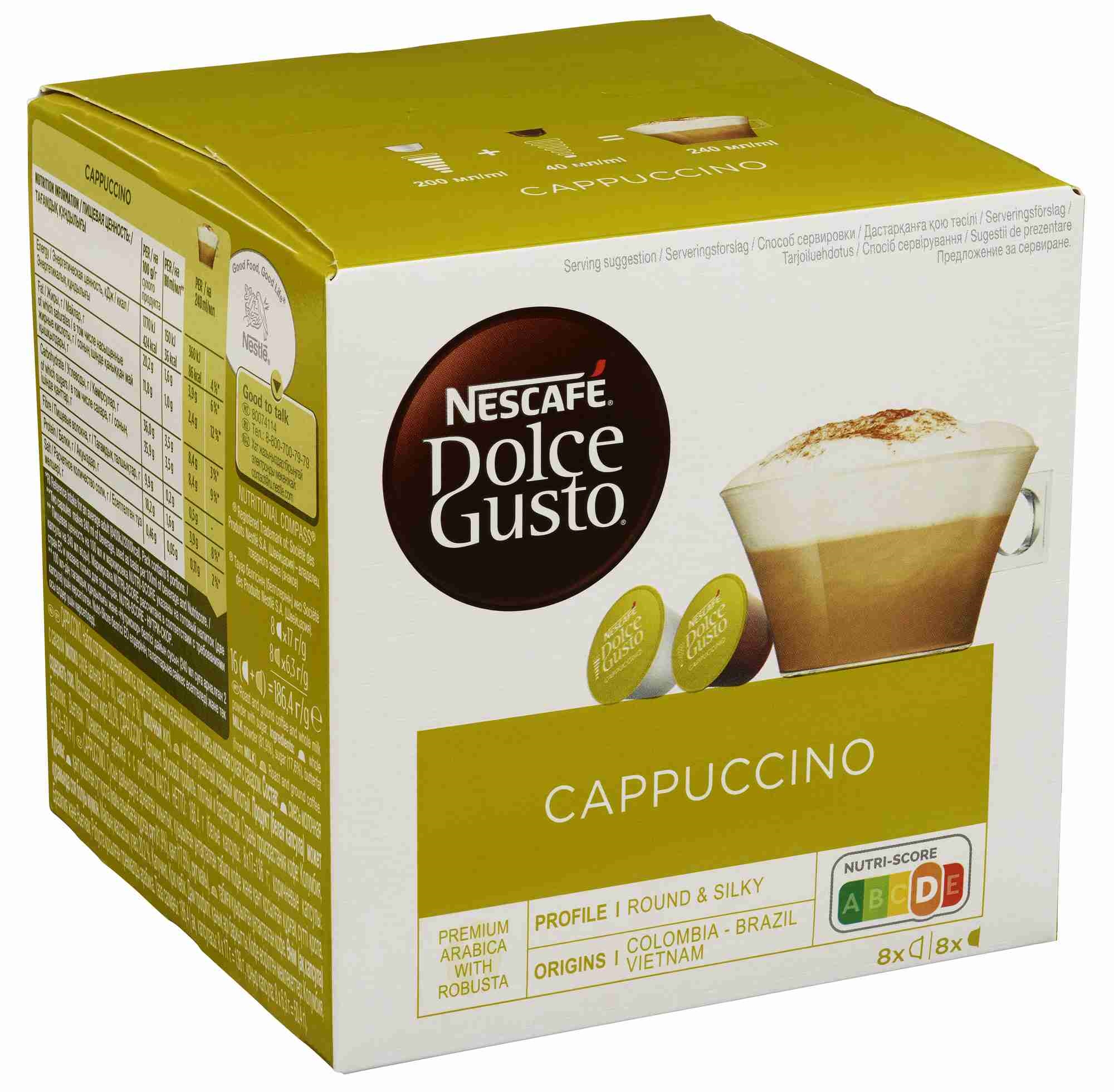 Dolce gusto cappuccino 186g