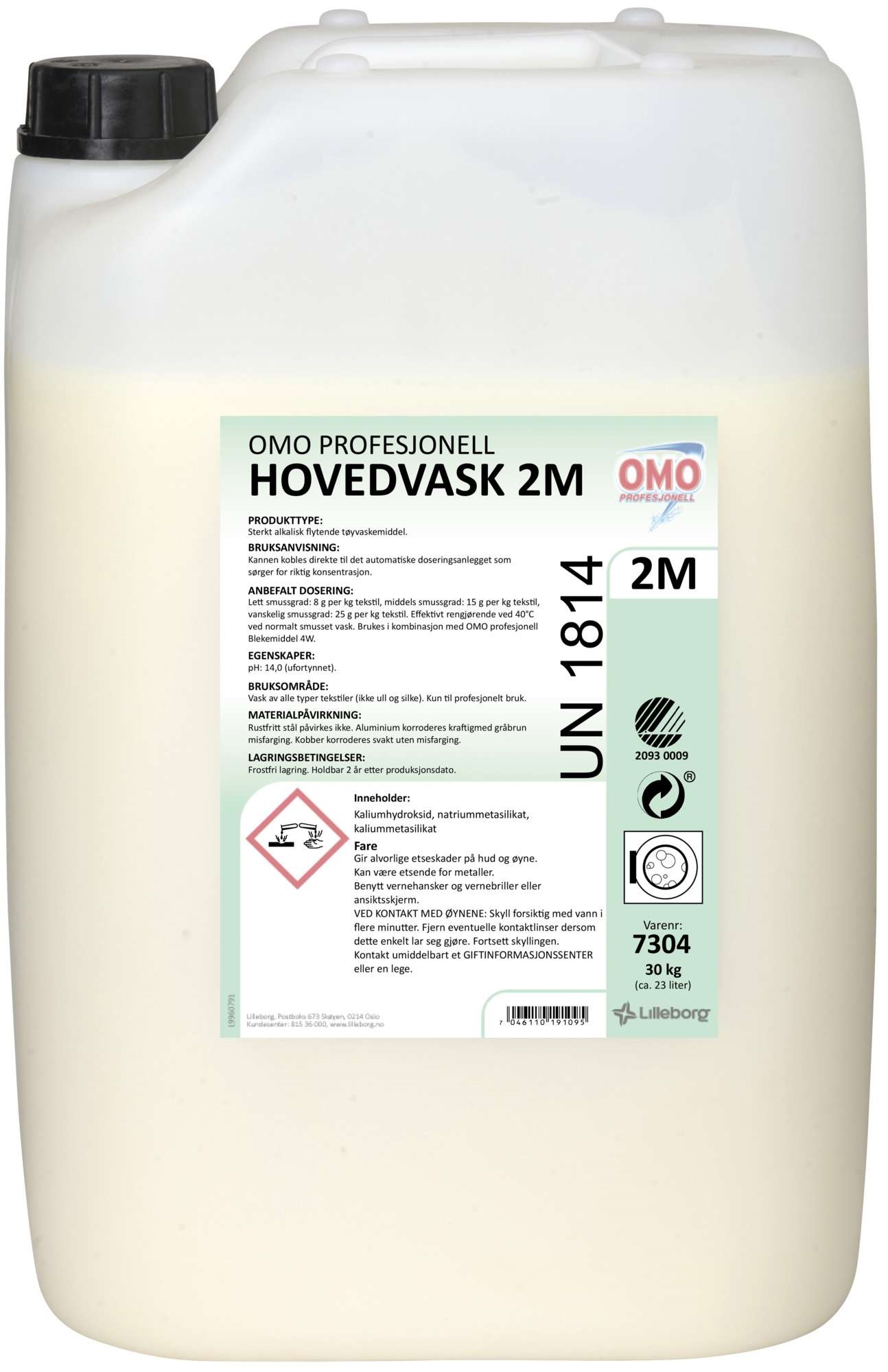 Omo profesjonell hovedvask tøyvask 2m kn    30kg