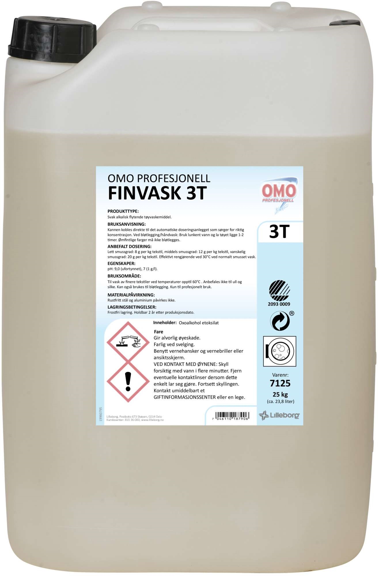Omo profesjonell finvask 3t kanne  25kg