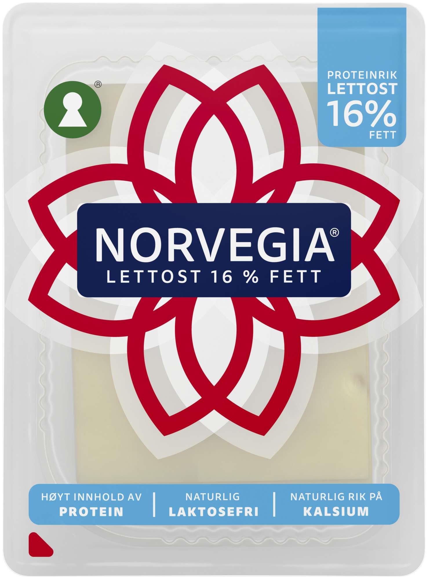 Norvegia lett skiv 16%   150g
