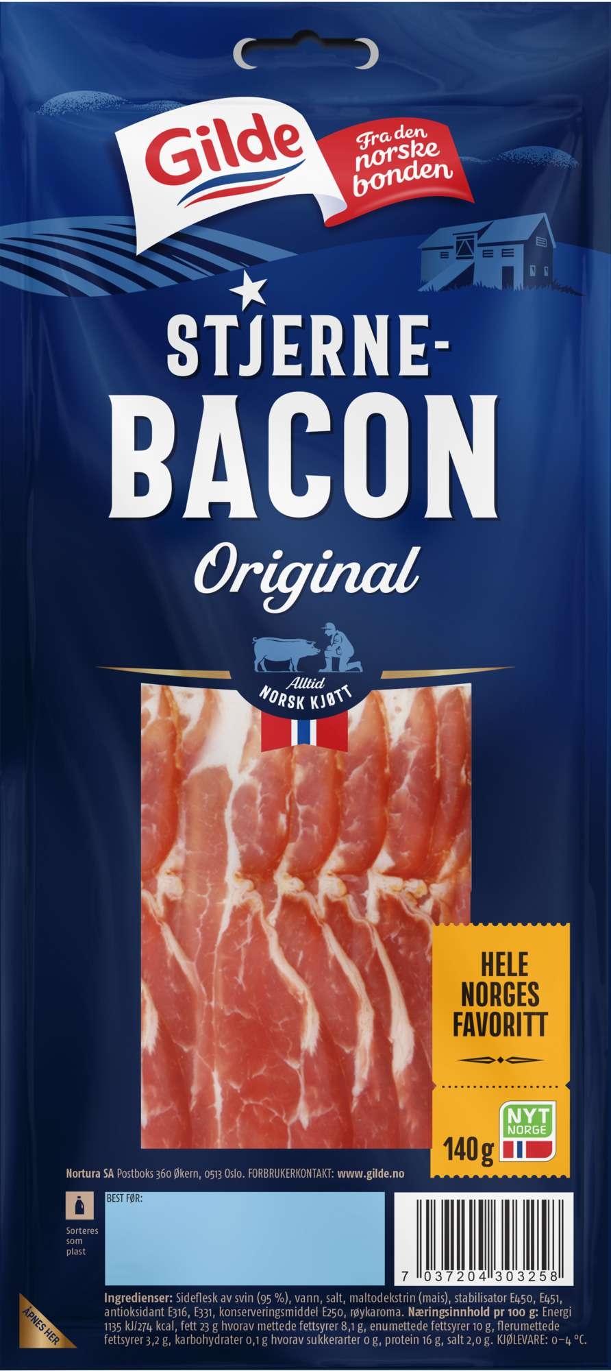 Stjernebacon skivet 140g
