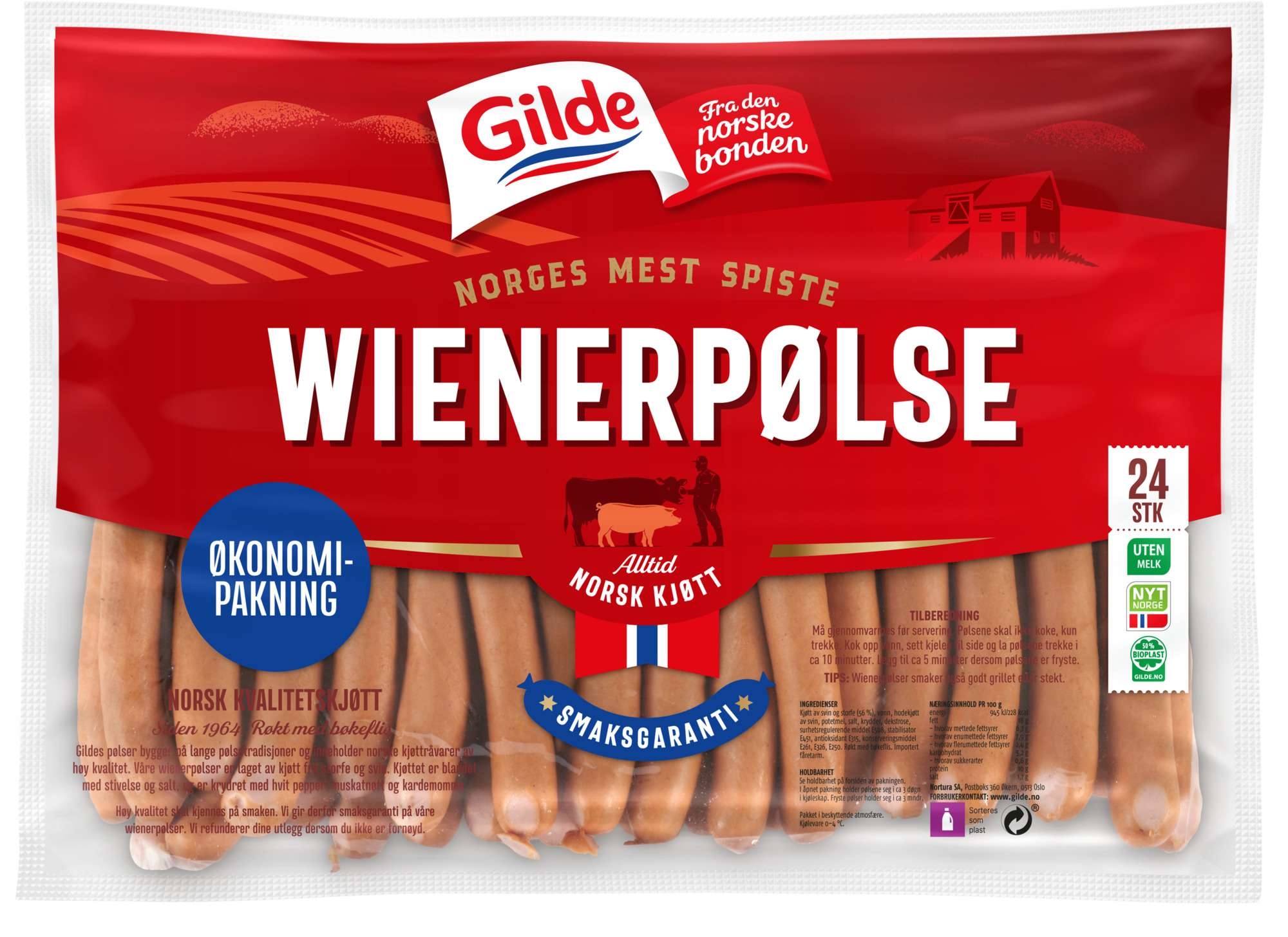 Wienerpølse 5xca1,56kg kg