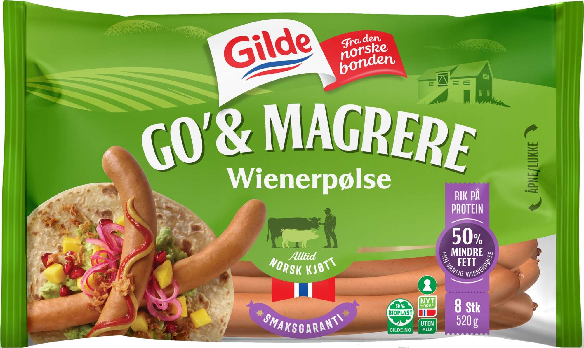 Go og mager wienerpølse 520g