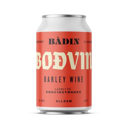 Bådin bodvin barley wine lagret på rødvin   11,6%   24x33cl