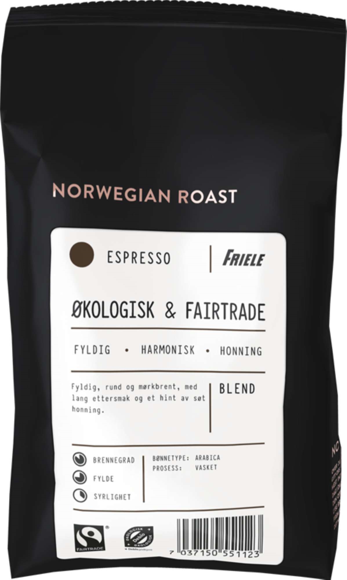 Friele espresso hel økol.& fairtrade 500g