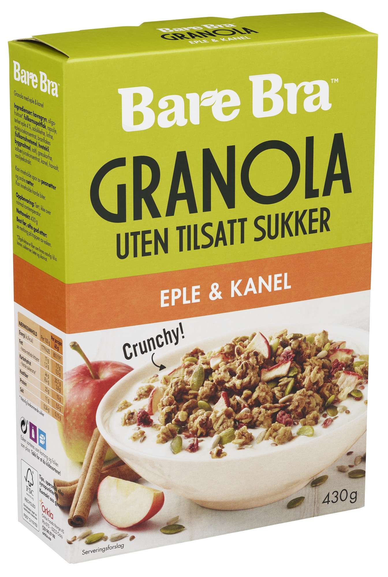 Granola eple og kanel 430g