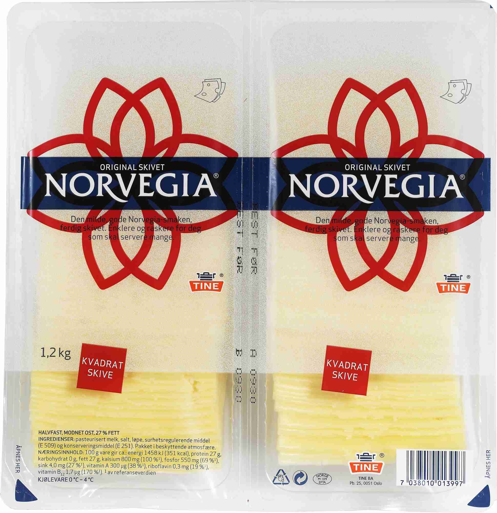 Norvegia kvadr.skiver 100x12g