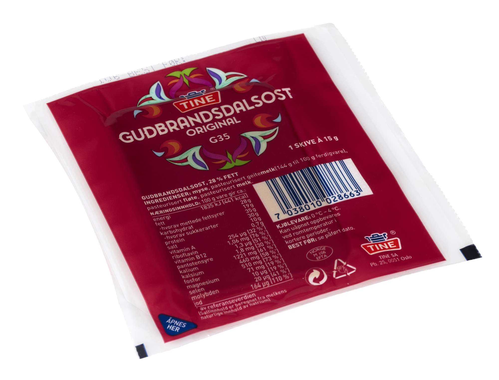 Brunost 29% g35 i skiver 200/1x15g
