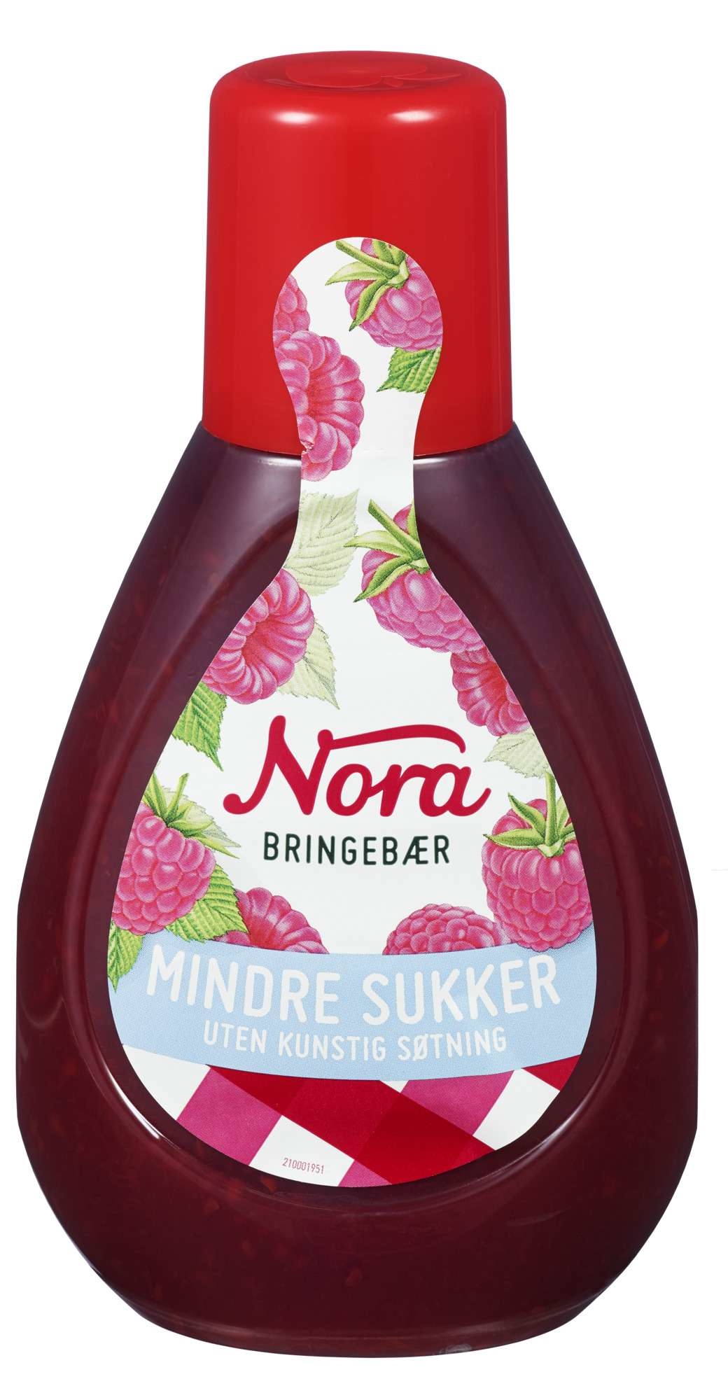 Bringebær squeezy mindre sukker   400g