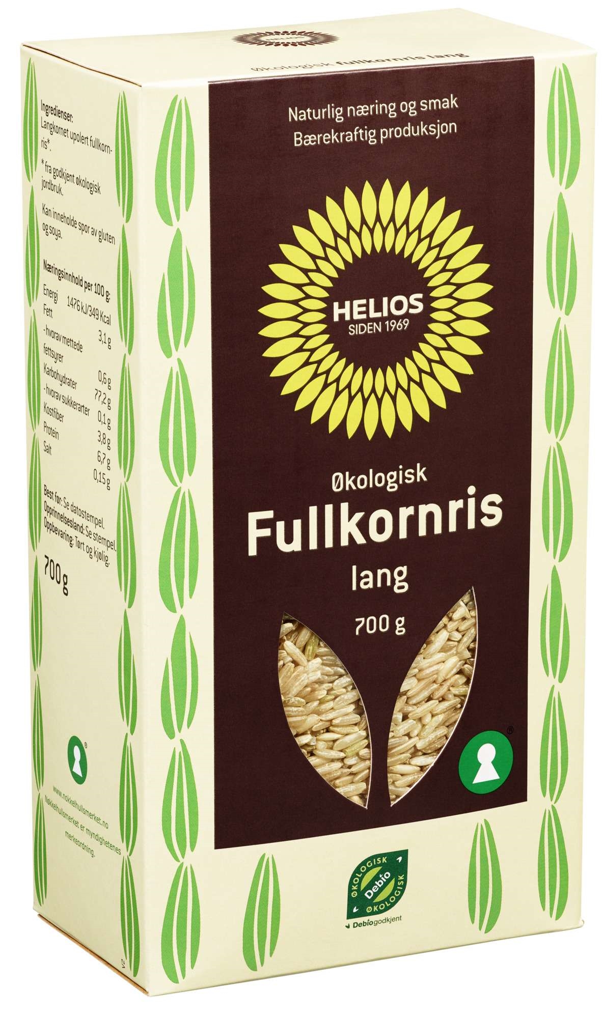 Fullkornris lang økol. 700g