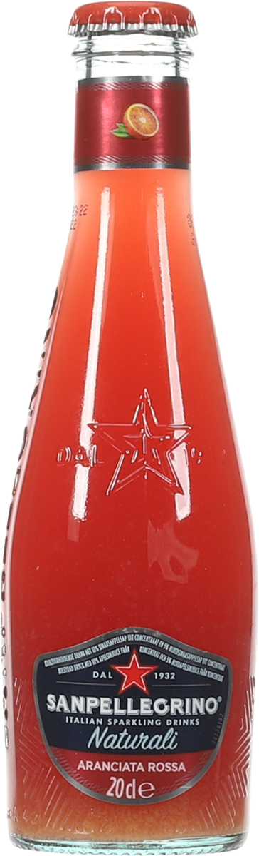 San pellegrino aranciata rossa glassflaske   24x20cl