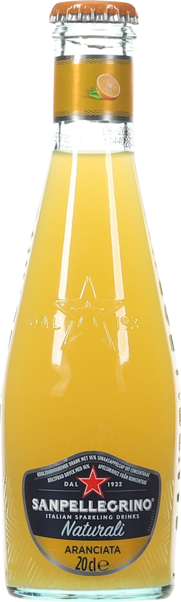 San pellegrino aranciata glassflaske   24x20cl