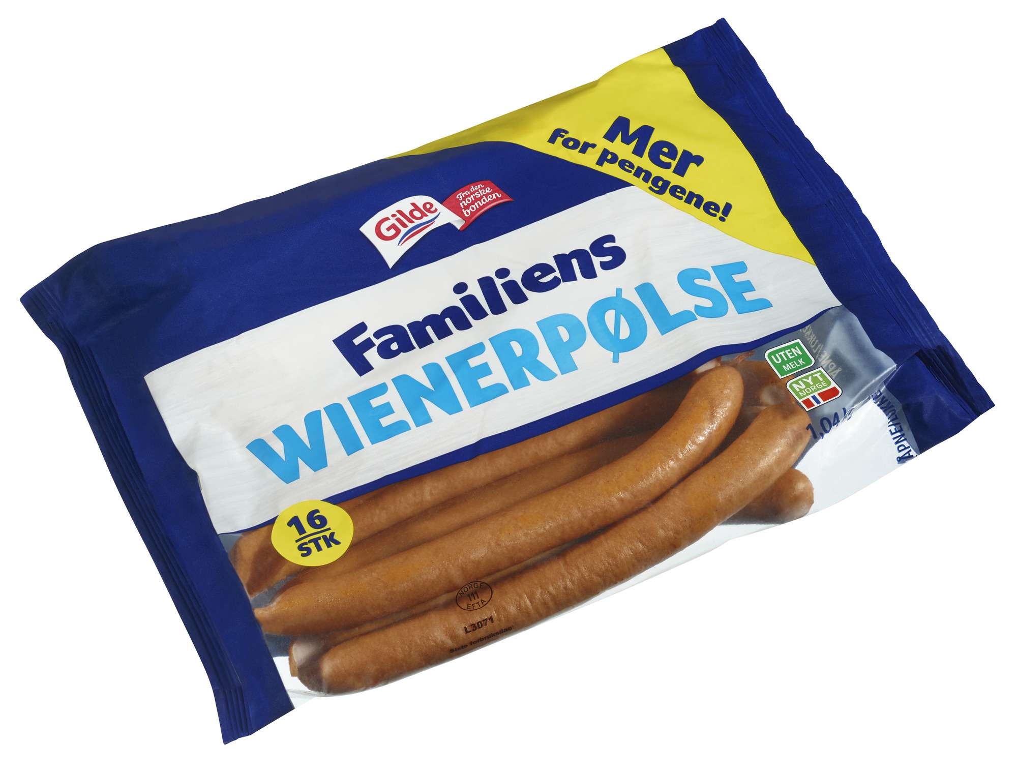Familiens wienerpølse 1,04kg