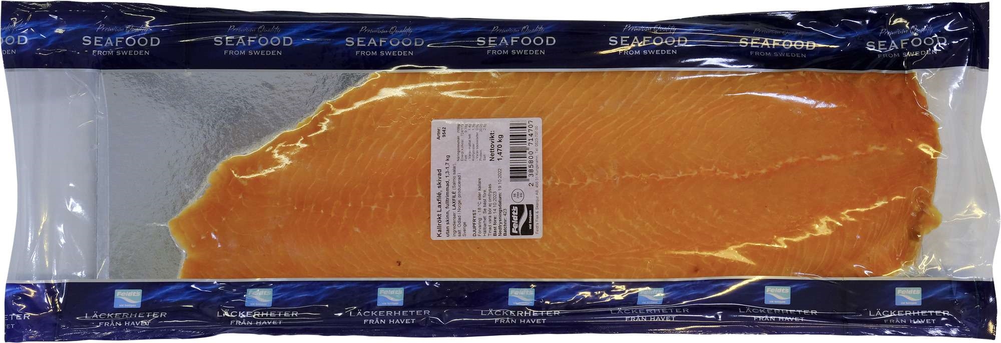Salmon cold smoked sliced  5xca1-1,5kg   kg