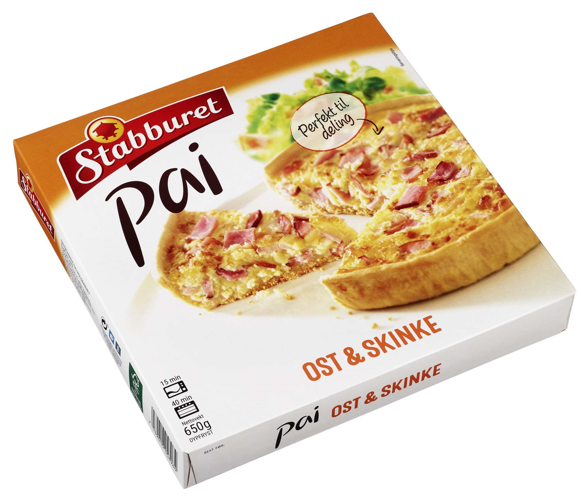 Pai ost & skinke stor 650g