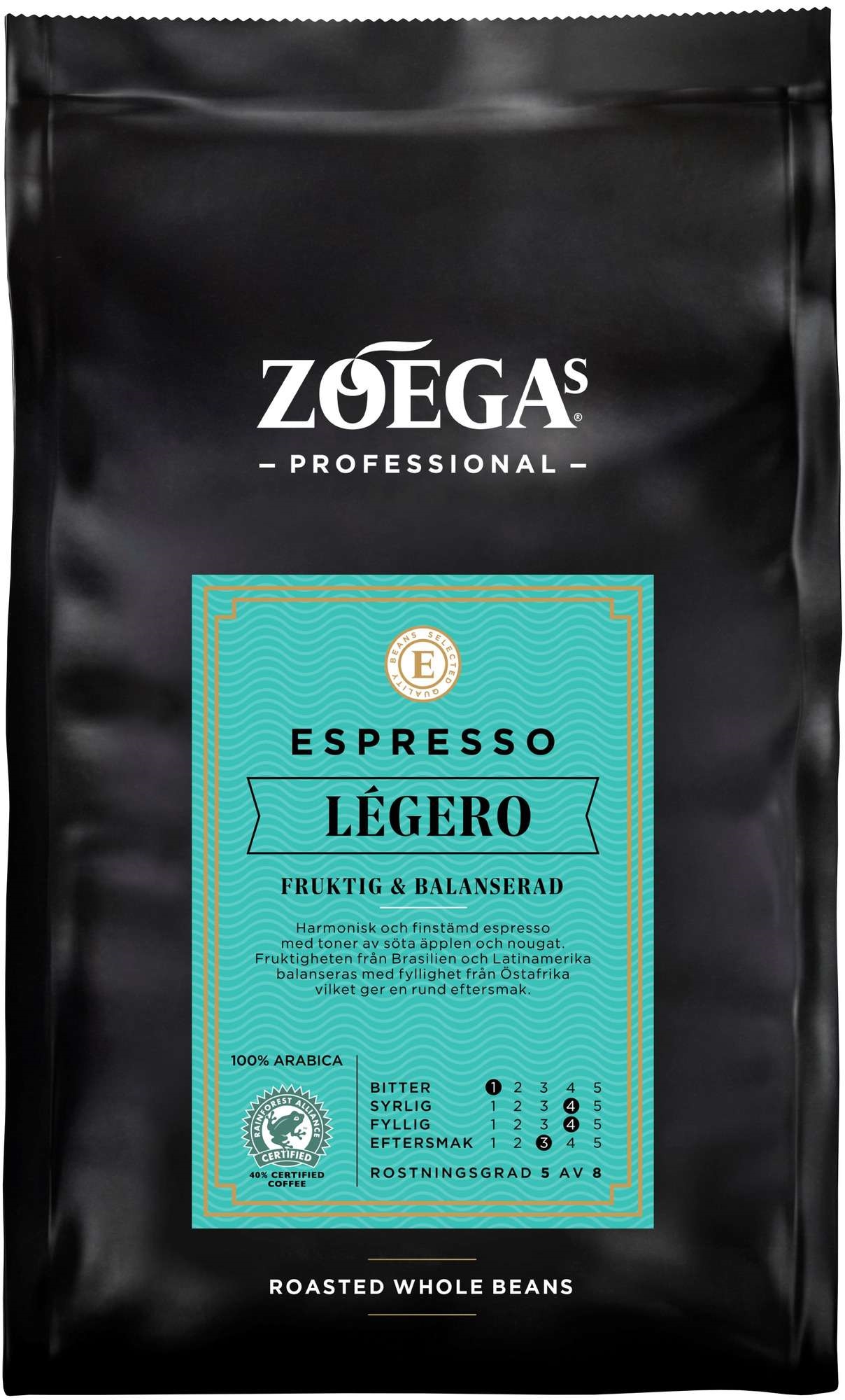 Zoegas espresso legero rwb  500g