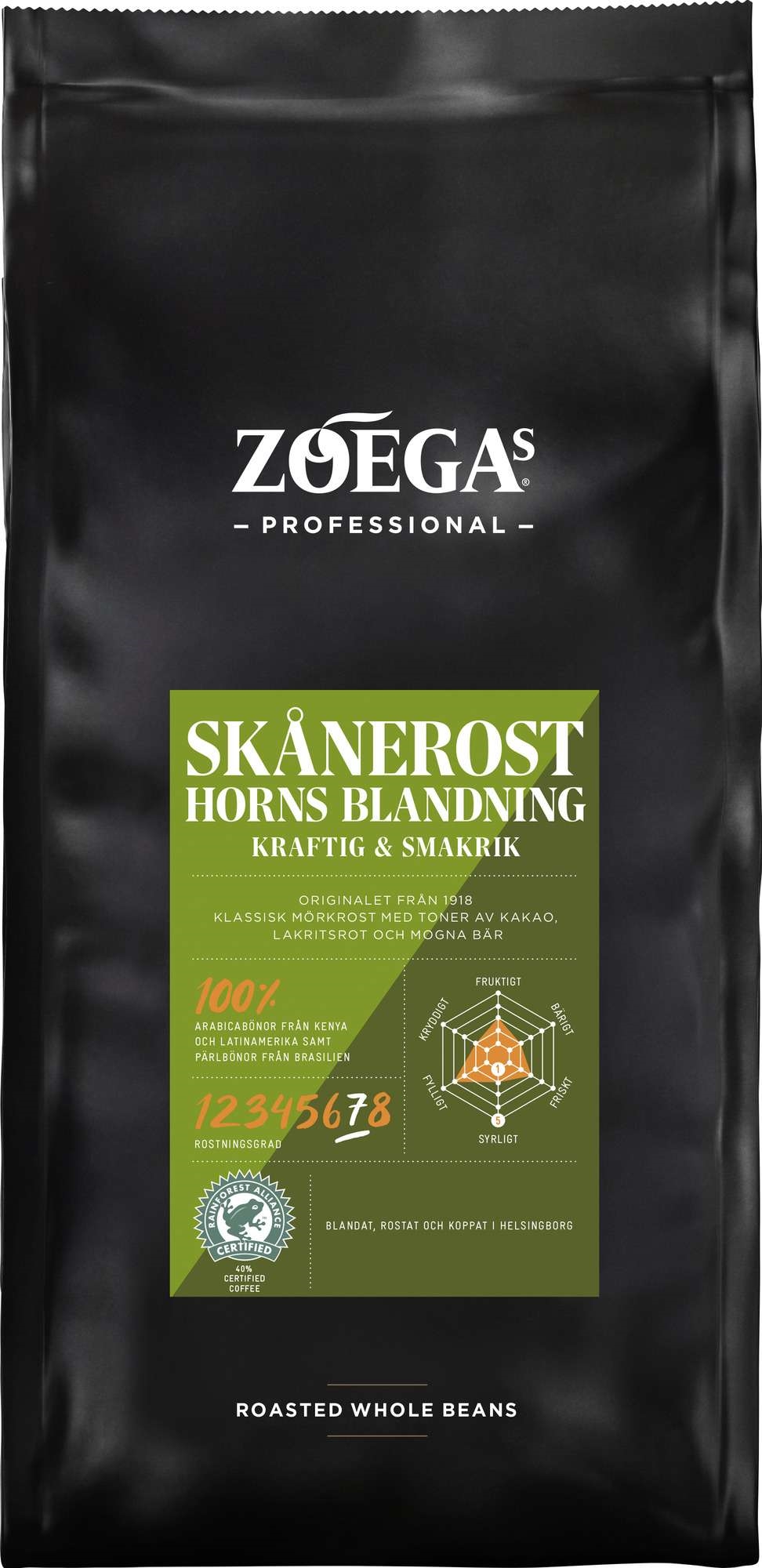 Zoega's whole beans skåne roast 8x750g
