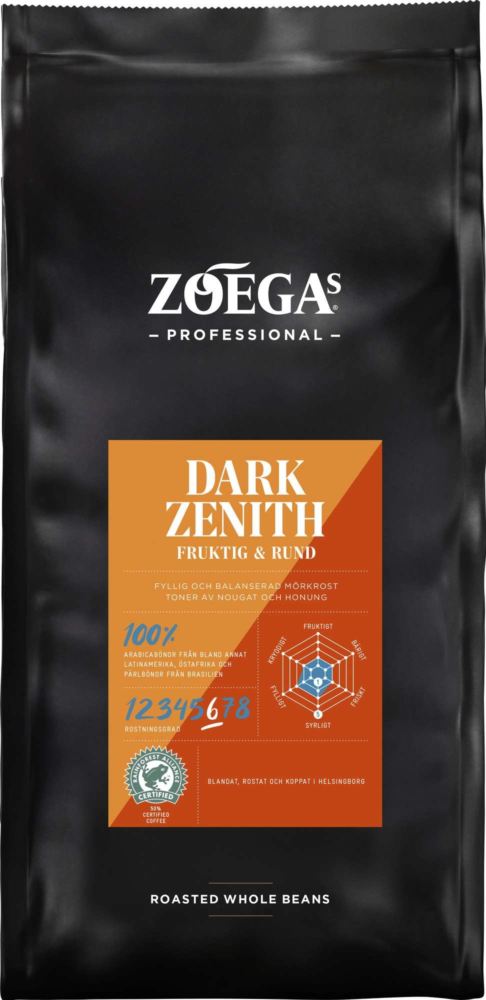 Zoegas hele bønner dark zenith 750g