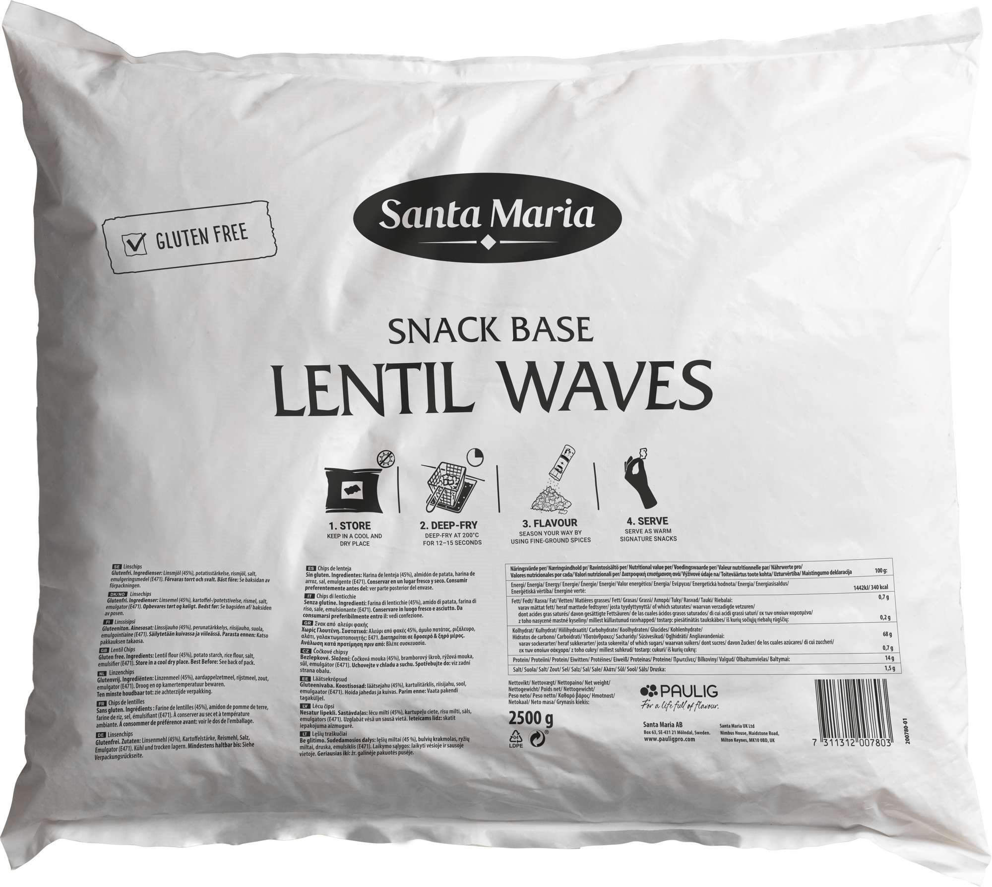 Snack base linser 2,5kg