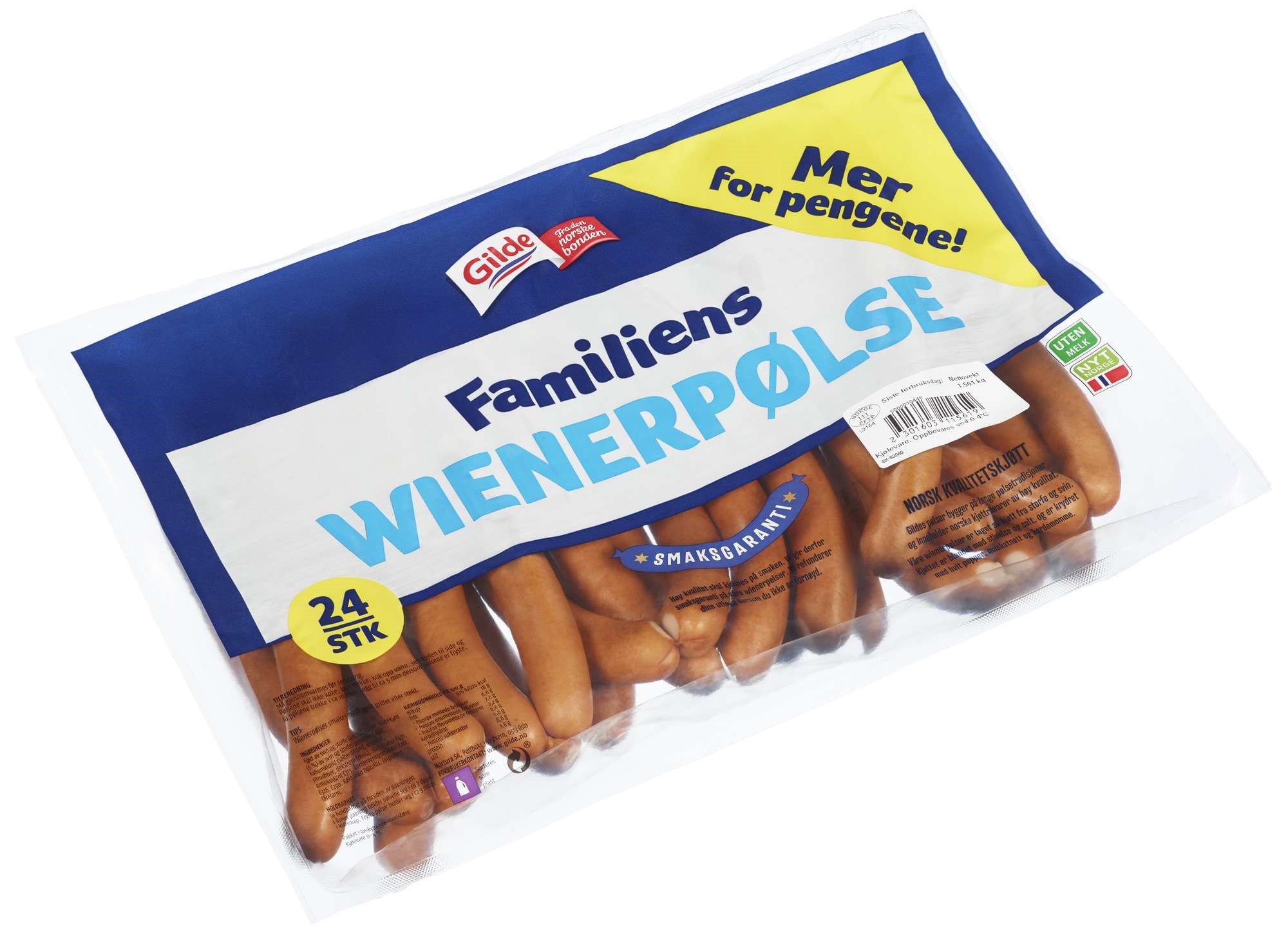 Familiens wienerpølse ca1,56kg kg
