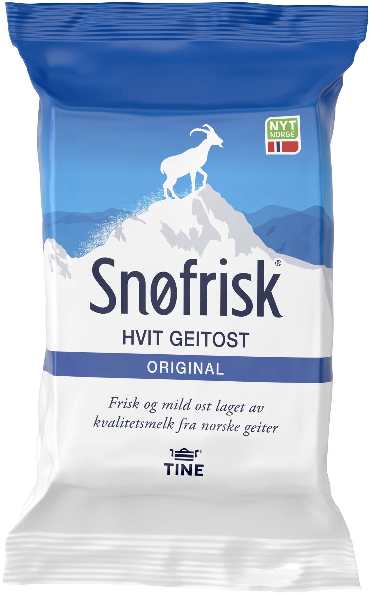 Snøfrisk ekte hvit geitost 8xca340g   kg