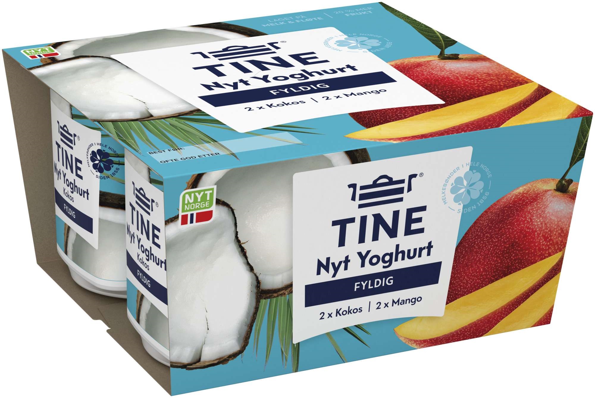 Yoghurt nyt mango/kokos 4x125g