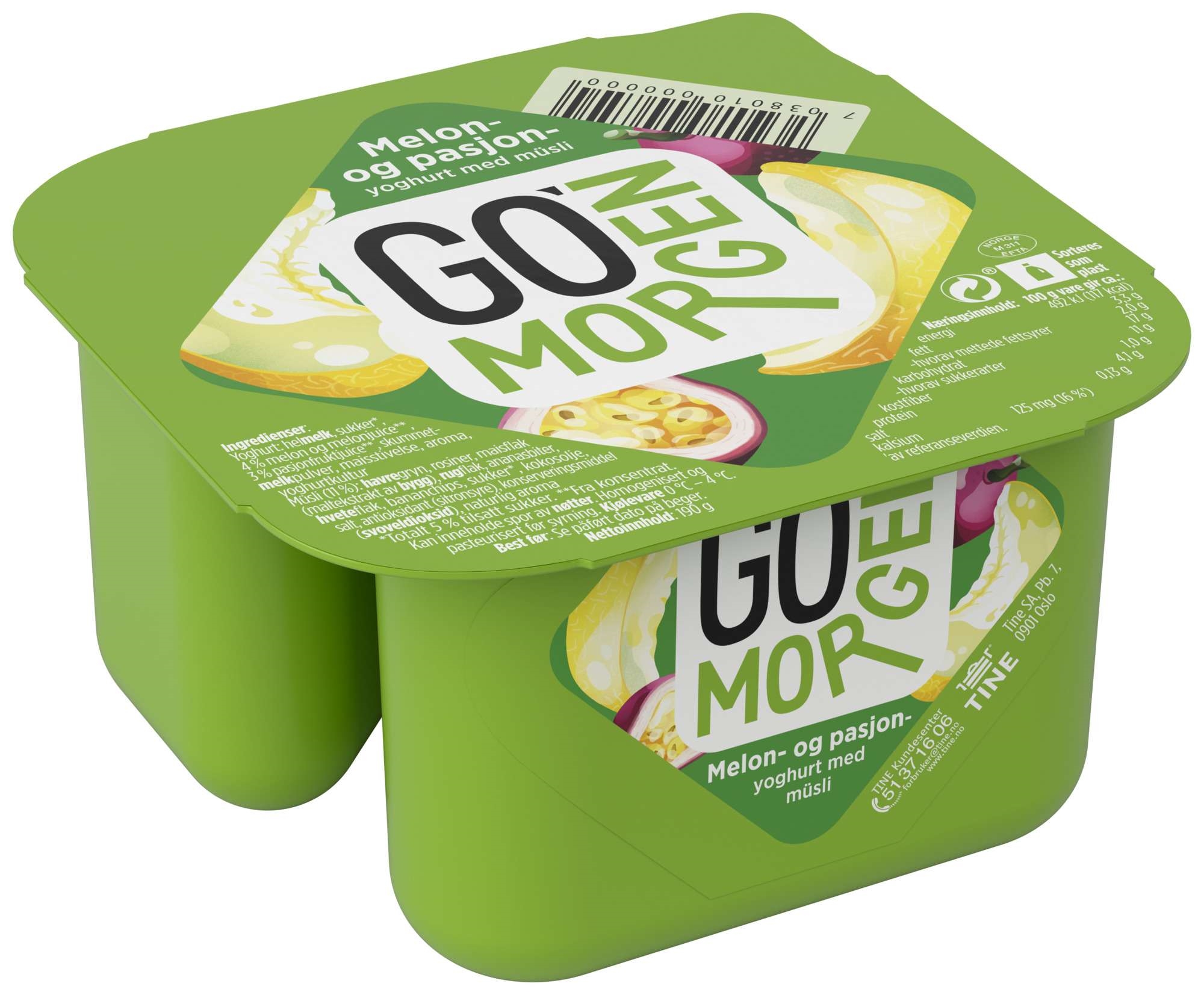 Go morgen yoghurt melon/pasjon  190g