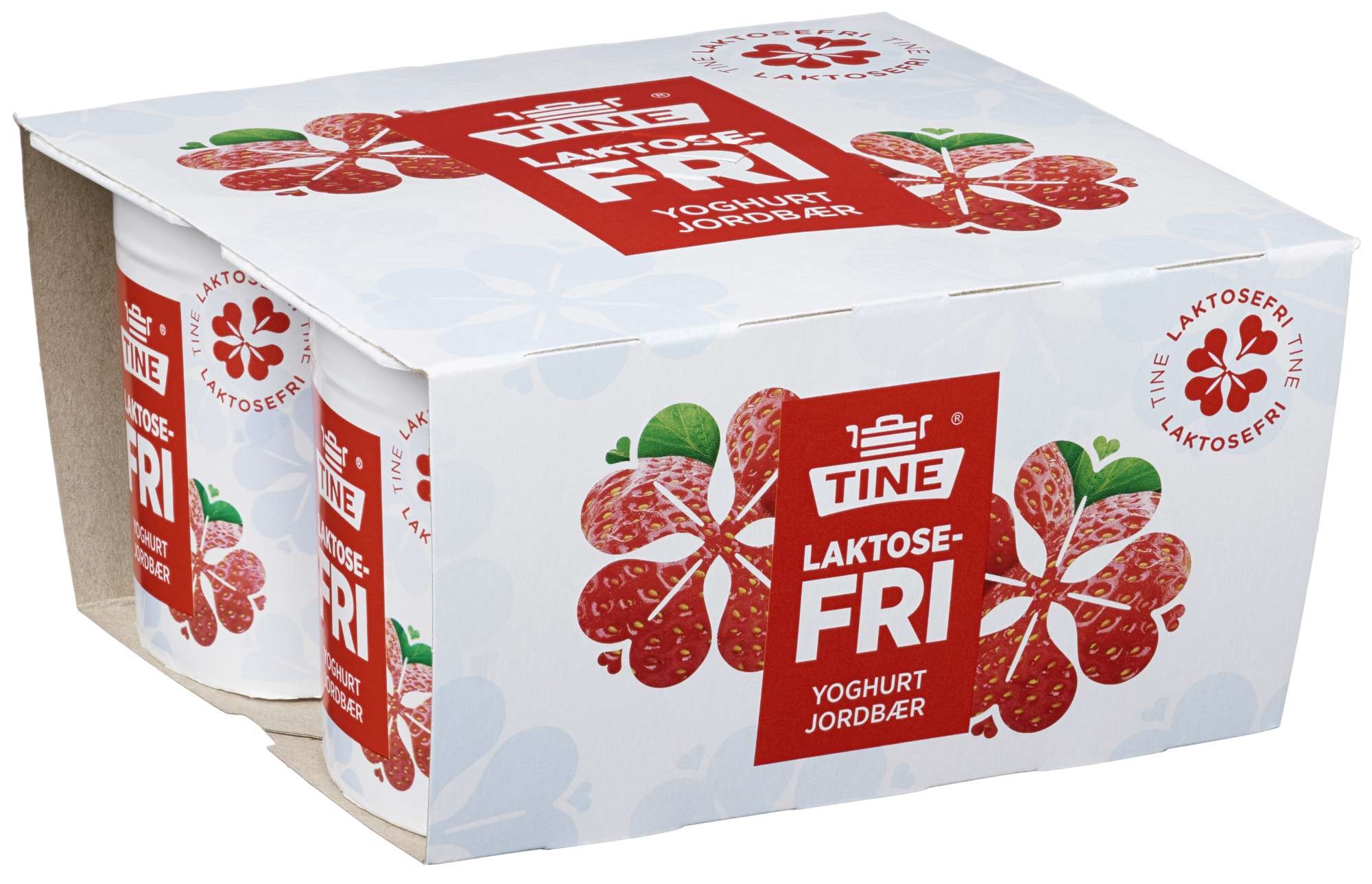 Yoghurt jordbær laktosefri  4x125g