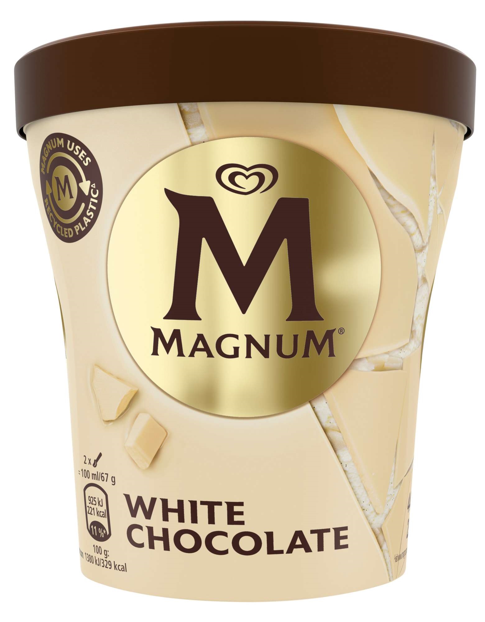 Magnum white vanilla ice w/white chockolate (28%)  440ml