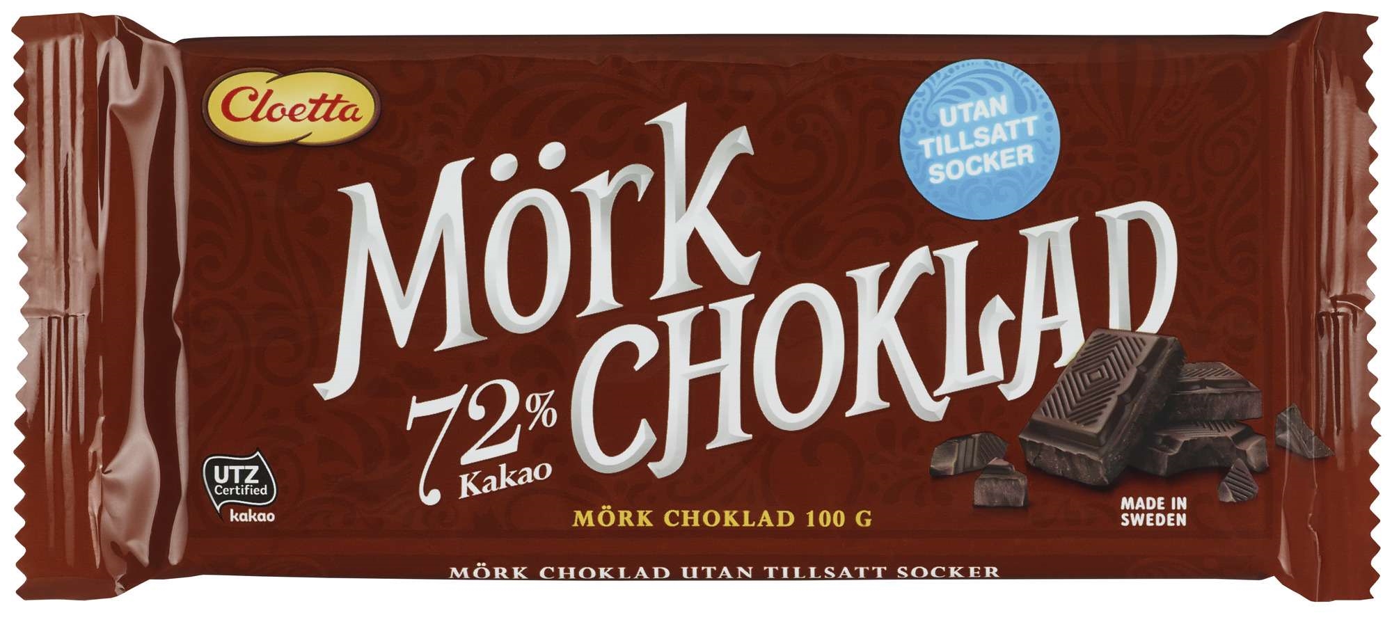 Mørk sjokolade 72% 100g