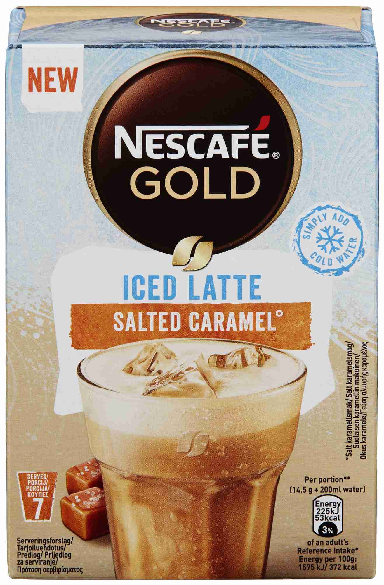 Nescafe gold iced latte salted caramel  101.5g