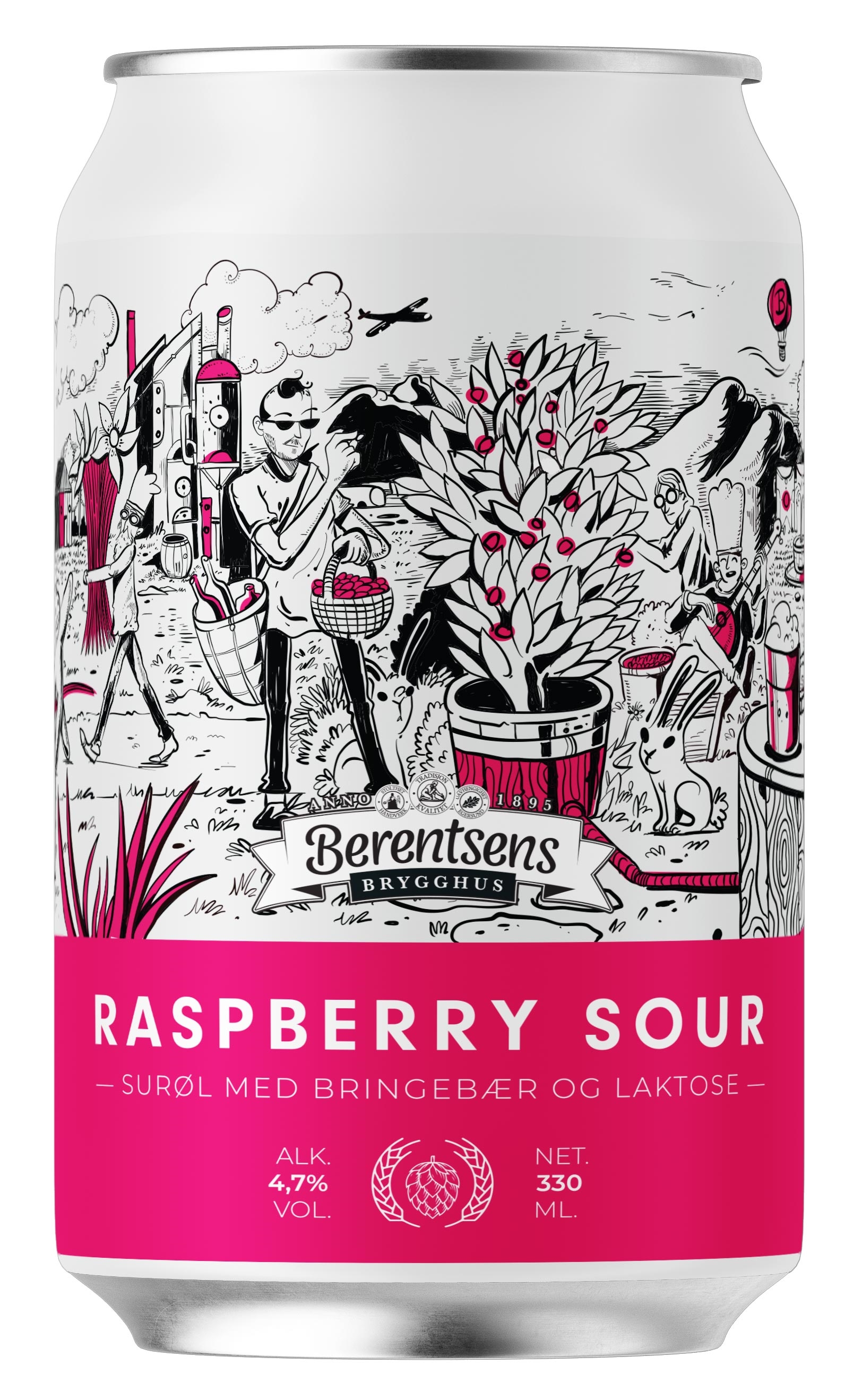 Raspberry sour surøl bx   4.7%   24x33cl