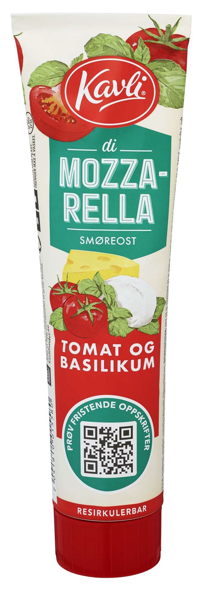 Di mozzarella tomat & basilikum 175g